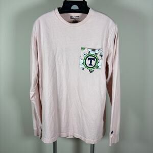 Champion Tennessee Volunteers Happy Smiley Face Pink Long Sleeve T- Shirt M